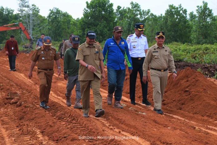 Jalan Akses Bandara Singkawang Rampung Tahap Pertama