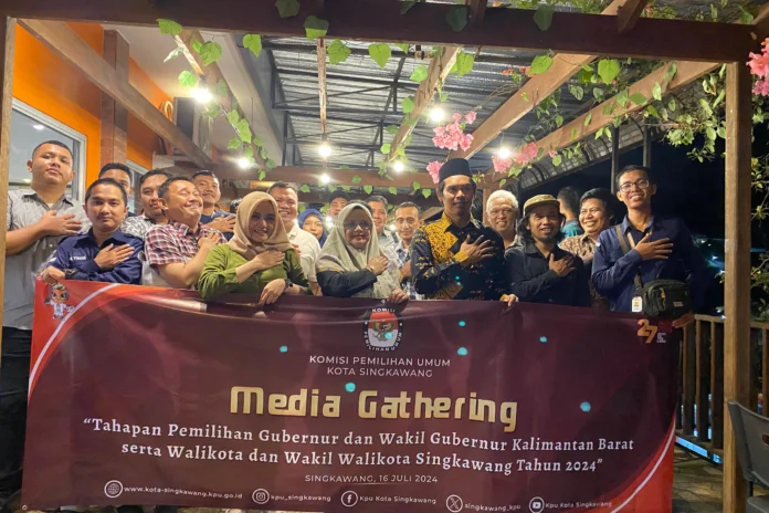 KPU Singkawang Gelar Media Gathering Bahas Tahapan Pilkada 2024