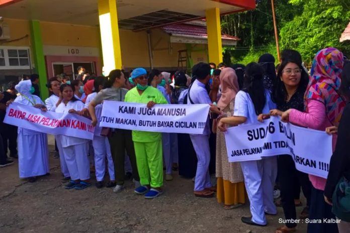 Nakes RSUD Sanggau Demo, Tuntut Jasa Pelayanan 6 Bulan!