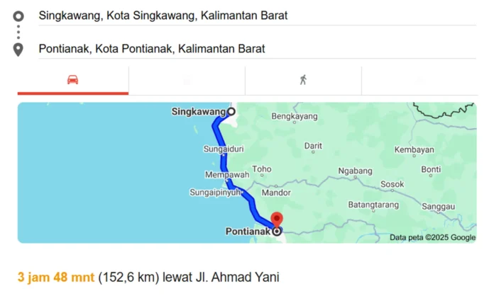 3 Pilihan Transportasi Singkawang ke Pontianak