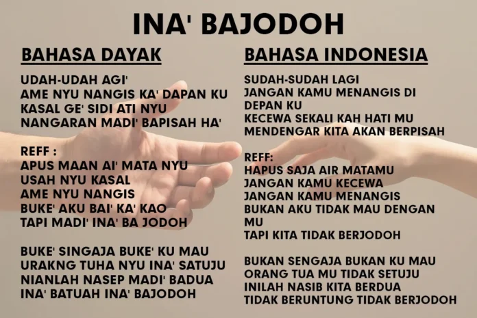 Ina' Bajodoh Lagu Dayak Mengandung Bawang