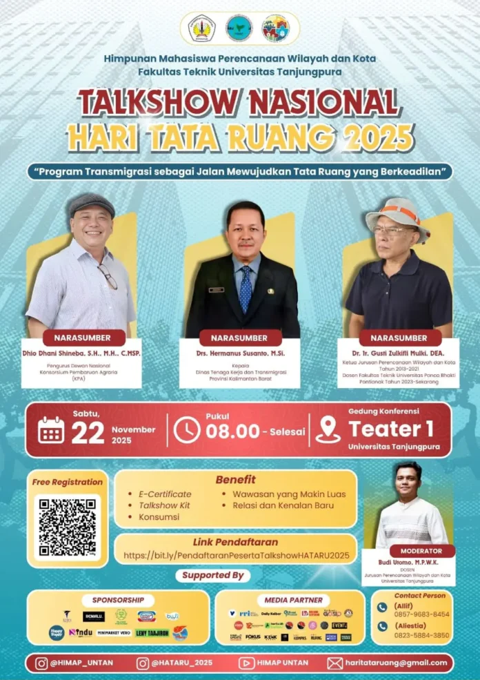 Untan Adakan Talkshow Nasional Hari Tata Ruang 2025