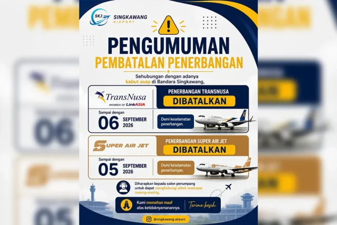 Pengumuman Bandara Singkawang Pembatalan Penerbangan